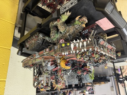 An Ork display board built around a giant squig